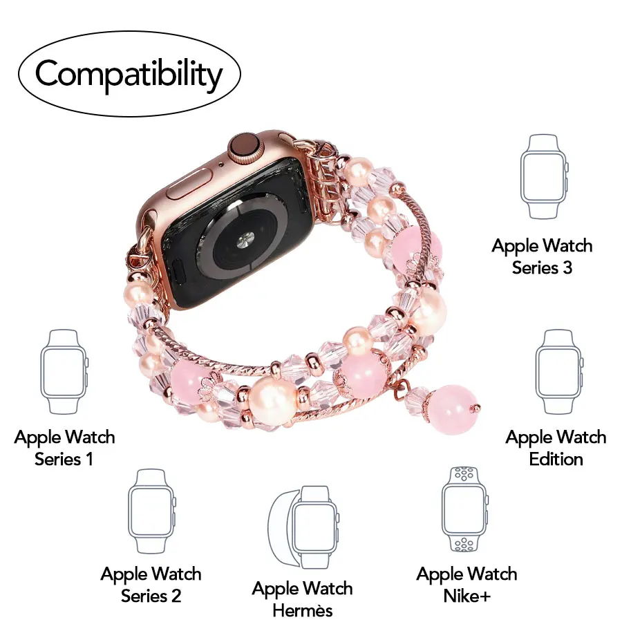 Ремешок для часов ручной работы 38 мм 42 Apple Watch эластичный браслет из