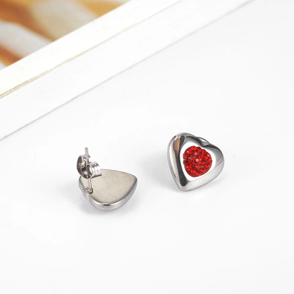 Ожерелье и серьги OUFEI из нержавеющей стали в форме сердца браслет женские модные