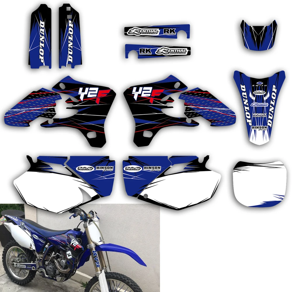 

Командные графические Фоновые наклейки, набор наклеек для Yamaha YZ YZF 250F 450F 250 450 YZ250F YZ450F YZF250 YZF450 2003 2004 2005