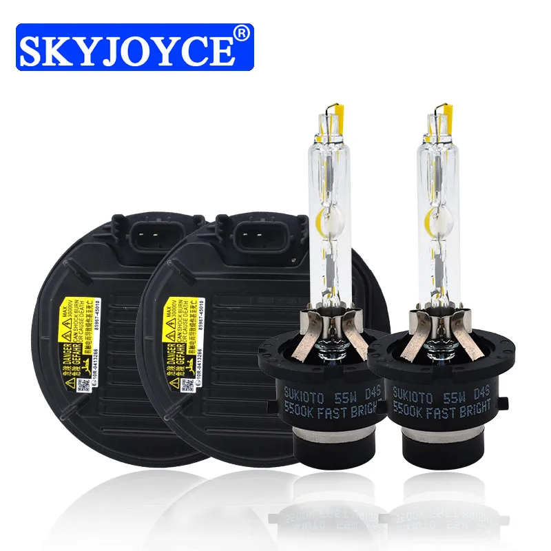 SKYJOYCE D2S D4S HID сменный лампы Супер яркий 5500 к D2S D4S 55Вт HID лампы для D2S D4S фар автомобиля комплект ballast HID