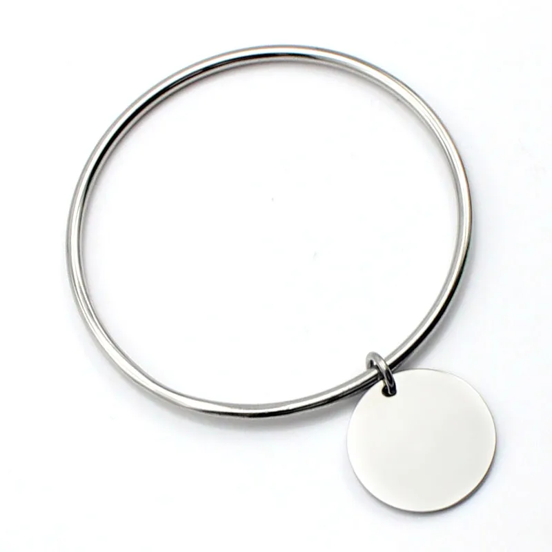 New Bangles design Stainless Steel Silver Bangle Bracelets Round Charm Women Costume Jewellery High Quality | Украшения и