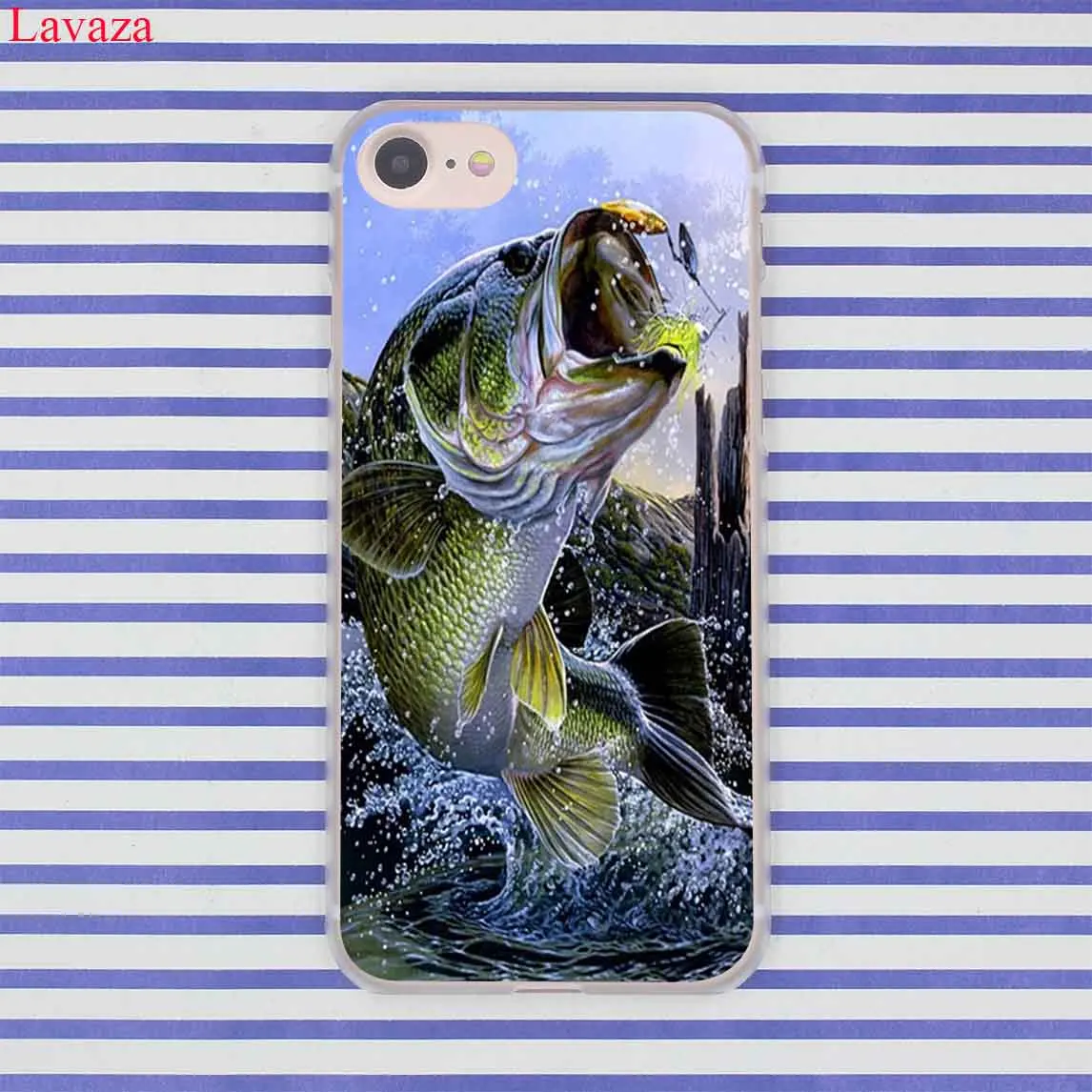 Твердый чехол для телефона Lavaza Bass Fishing Lake заката iPhone XR XS X 11 Pro Max 10 7 8 6 6S 5 SE 4 с