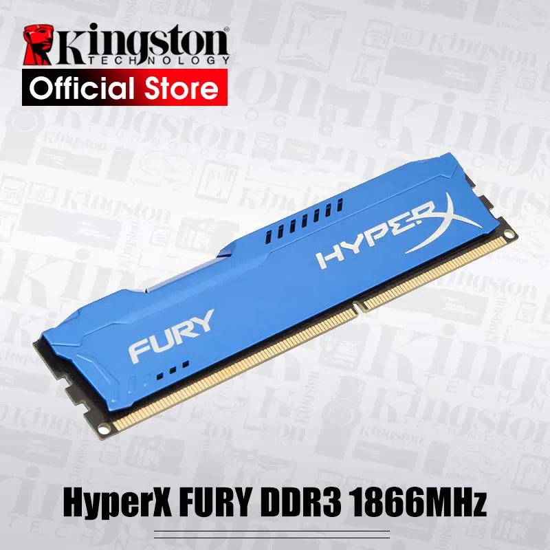 Оригинальная оперативная память Kingston HyperX FURY 8 Гб 1866 МГц 240 Pin DDR3 CL10 DIMM Intel для