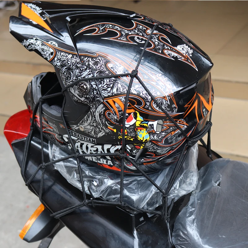 Багажная сетка для мотоцикла 6 крючков шлем грузовая банджи сетчатый держатель