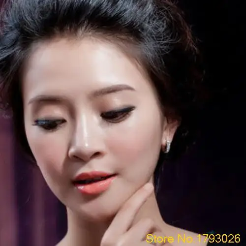 Simple designed but nooby Fashion Jewelry White Crystal Earrings 4TIQ | Украшения и аксессуары