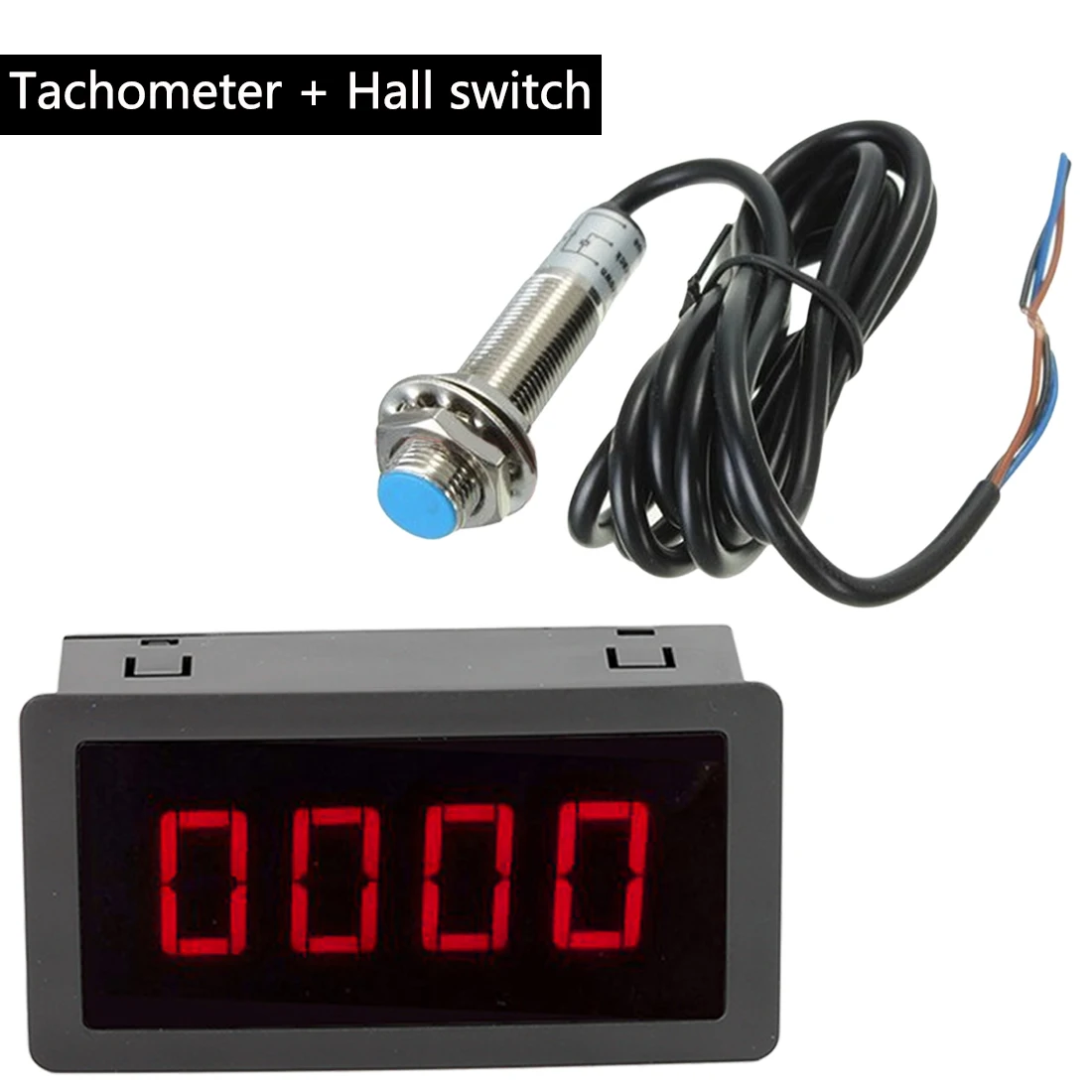 Тахометр NPN DC 8 15 в цифровой со светодиодсветодиодный подсветкой и 4