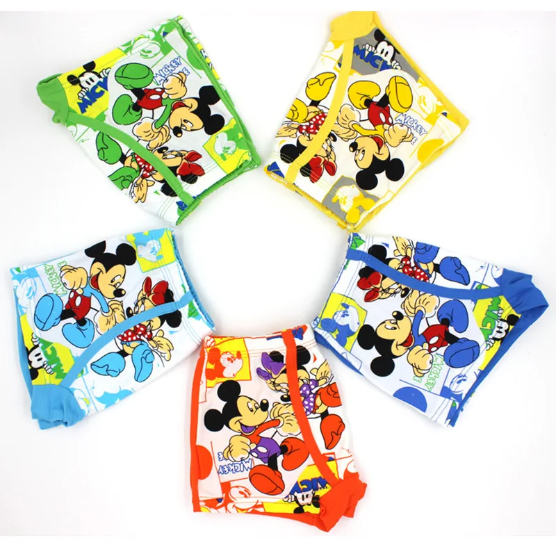 5 шт./лот нижнее белье для мальчиков мягкие дышащие детские трусы боксеры малышей