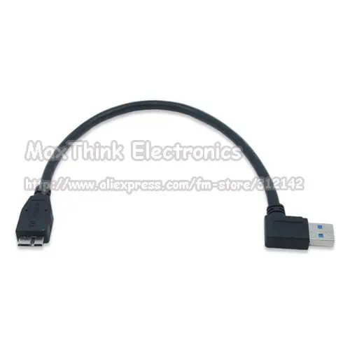 Прямой угол USB 3 0 A папа к Micro B кабель черный цвет/USB прямоугольный
