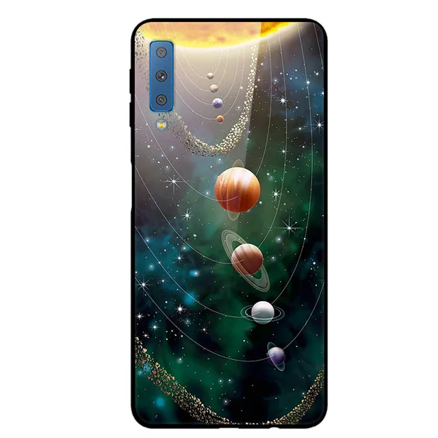 6 A7 2018 Для samsung A7 чехол из закаленного стекла A750 жесткий чехол для samsung Galaxy A7 чехлы для телефонов Чехол 7 7A мягкий бампер - Цвет: 6 A7 2018