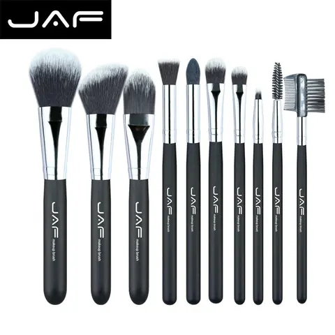 Набор косметических кистей для макияжа JAF, 10 предметов, Профессиональный набор кистей для макияжа из мягкого таклона J10NNS