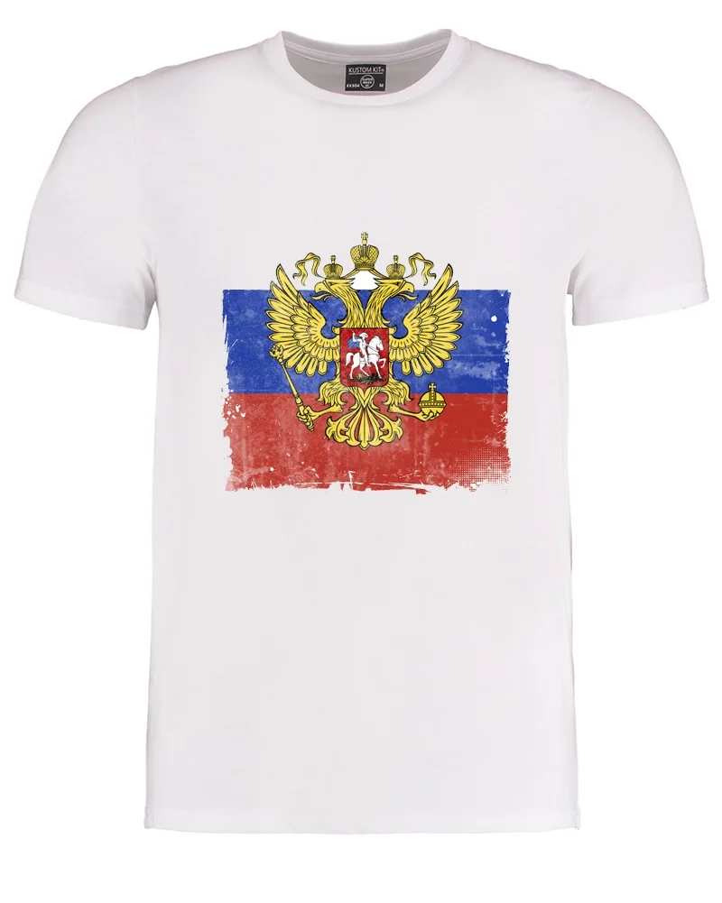 Новинка лета 2019 рабочая Детская футболка с российским флагом символ страны