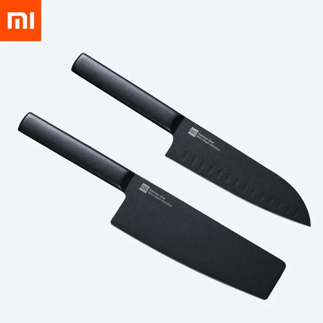 Оригинальный Xiaomi Mijia Huohou классный черный кухонный антипригарный нож набор ножей