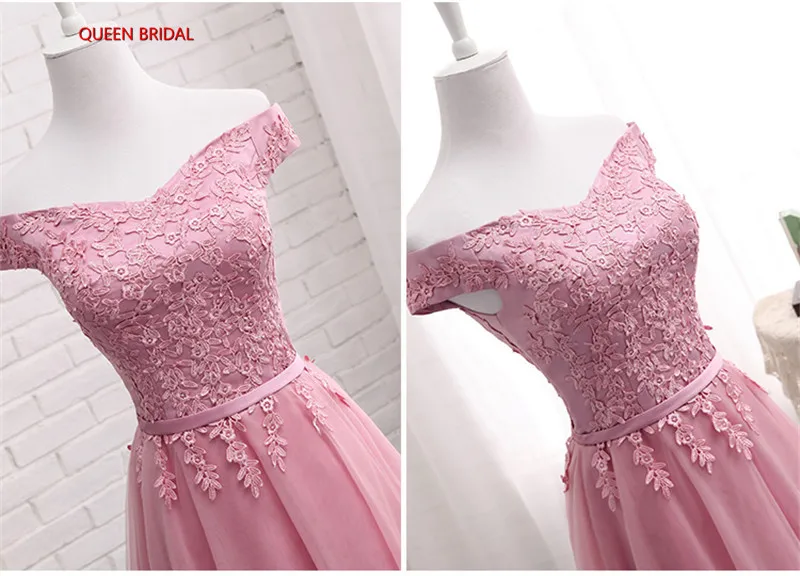 Кружевные платья подружки невесты женские платья трапециевидной формы с коротким рукавом из тюля элегантные новые женские длинные вечерние платья много цветов LA04