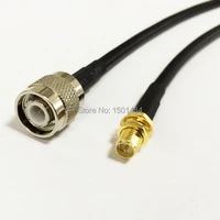 new rp sma female jack connector switch tnc male plug convertor rg58 wholesale fast ship 50cm 20adapter