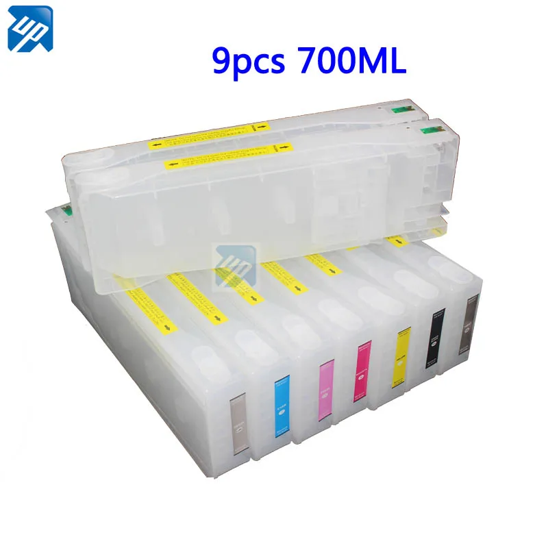 700 мл многоразового картриджа для epson 9890 7890 pro9890 pro7890+ 1 шт. чипа Resetter+ 1 шт. бак для обслуживания