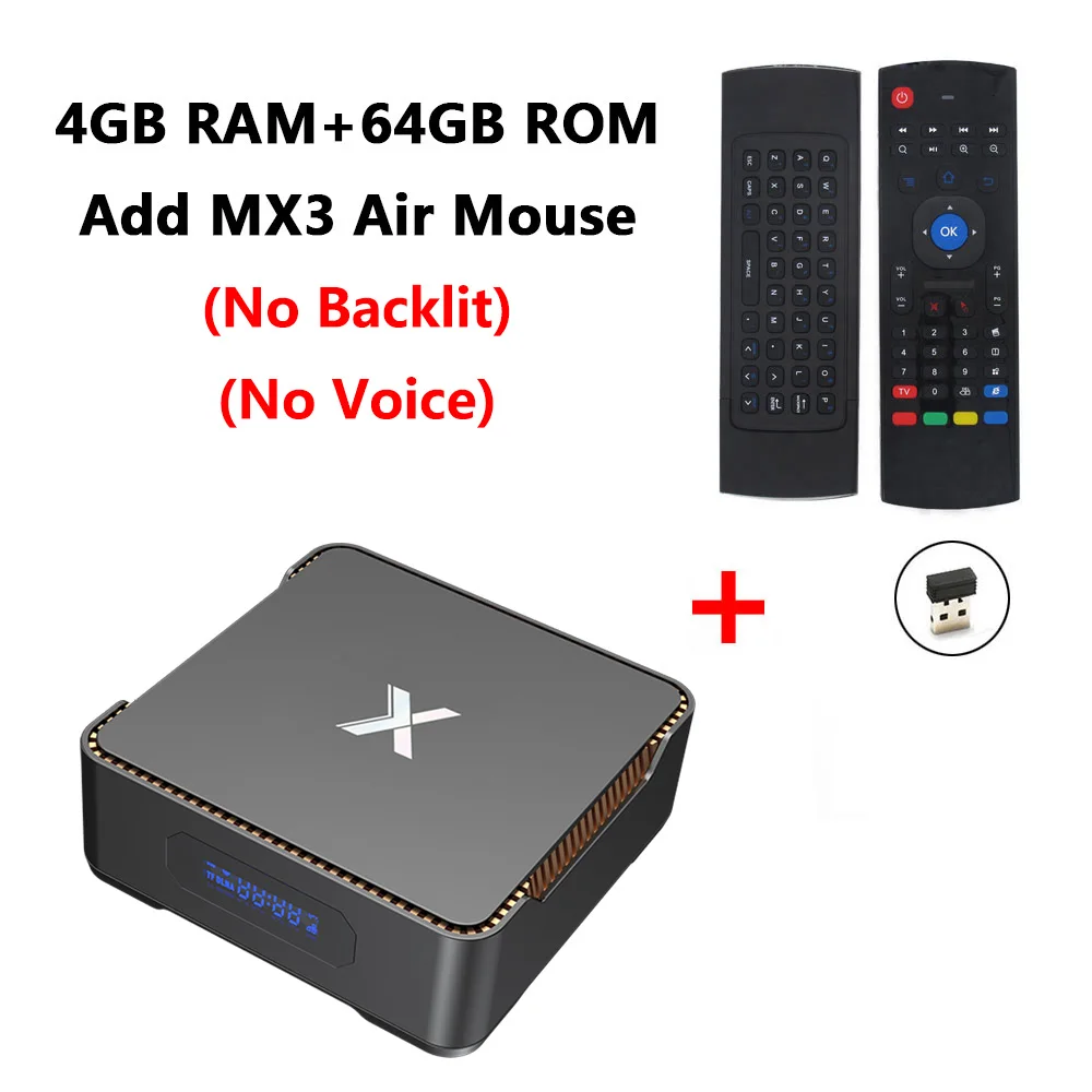 4GB 64GB add MX3 A95X MAX 4 ГБ ОЗУ 64 Гб ПЗУ Смарт Android 8,1 ТВ коробка Amlogic S905X2 1000M 2,4G 5G WiFi Bluetooth 4K HD медиаплеер Поддержка HDD - Цвет: 4GB 64GB add MX3