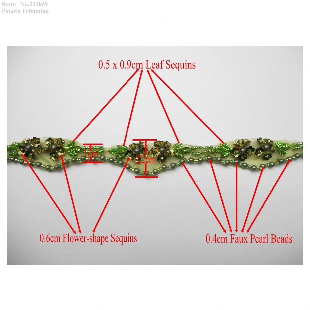 Аппликация кружевная ручной работы с блестками 3 цвета