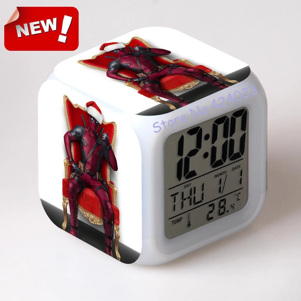 Дэдпул Часы электронный стол Цифровой klokken Orologio Digitale часы Relogio де меса Wake Up Light