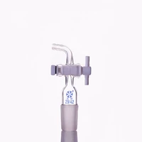 curved suction connectorptfe valve 2942joint with ptfe stopcock standard ground mouthcurved connector with piston