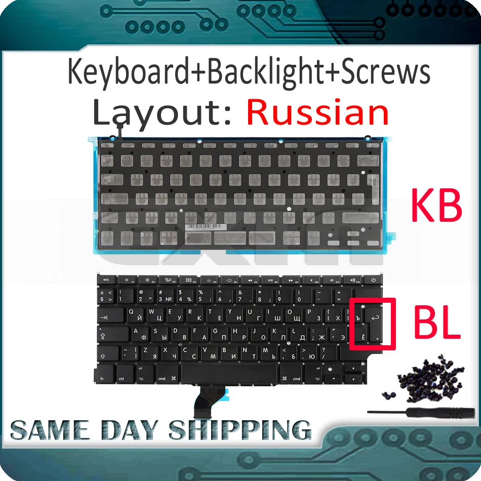 Новинка для Macbook Pro Retina 13 &quotA1502 русская Русская клавиатура RU (клавиша Big Enter)