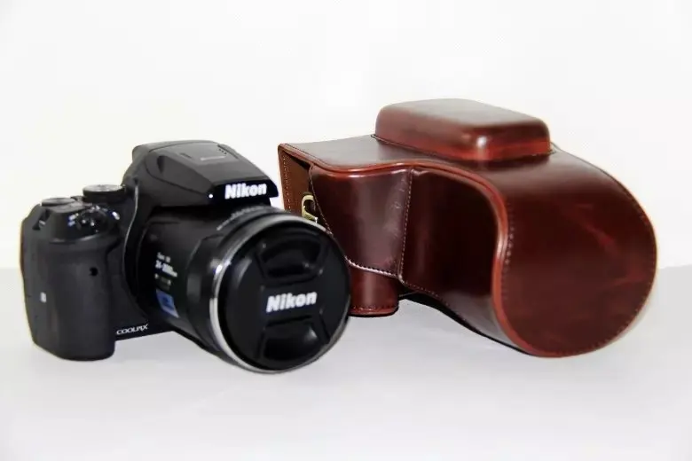 Чехол сумка из искусственной кожи для видеокамеры Nikon Coolpix P900s P900|video bag|leather camera