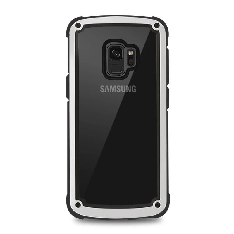 White LUPHIE Противоударная подушка безопасности Чехол для samsung Galaxy S10 S9 S8 плюс примечание 9 S10e Роскошный чехол для samsung S8 S9 прозрачный чехол - Цвет: White