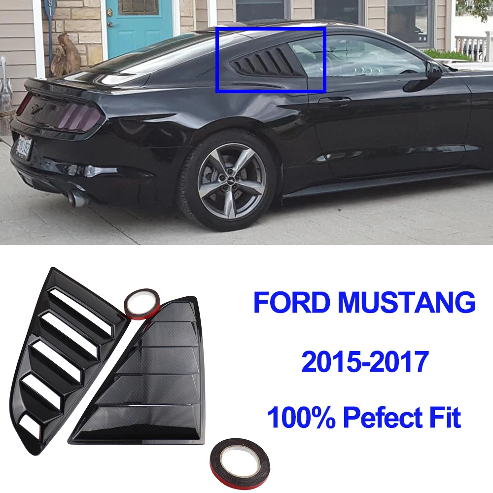 Для Ford Mustang жалюзи на заднюю четверть окна спойлер совки автомобиля Стайлинг Tunning панель боковое вентиляционное отверстие крышка Sticke