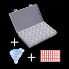 Пластиковый ящик для хранения с 28 ячейками, наклейки и воронка для алмазной живописи, аксессуары для рисования, держатель для коробки, алмазная живопись