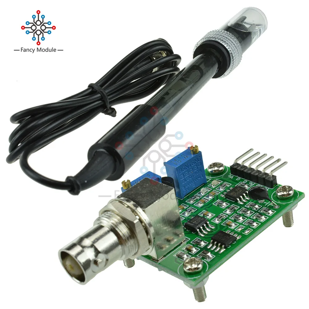 Датчик обнаружения жидкого PH значение модуль контроля для Arduino BNC электродный