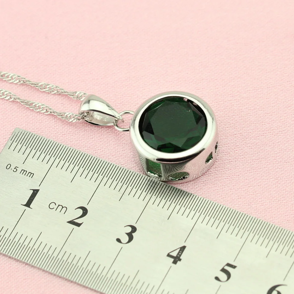 Зеленый камень посеребренные комплекты украшений для женщин свадебные