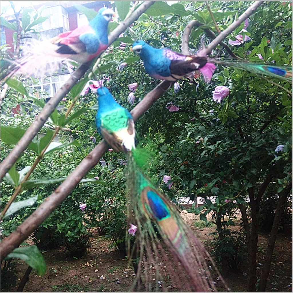 Креативные подарки искусственная пенопластовая статуя павлина для украшения