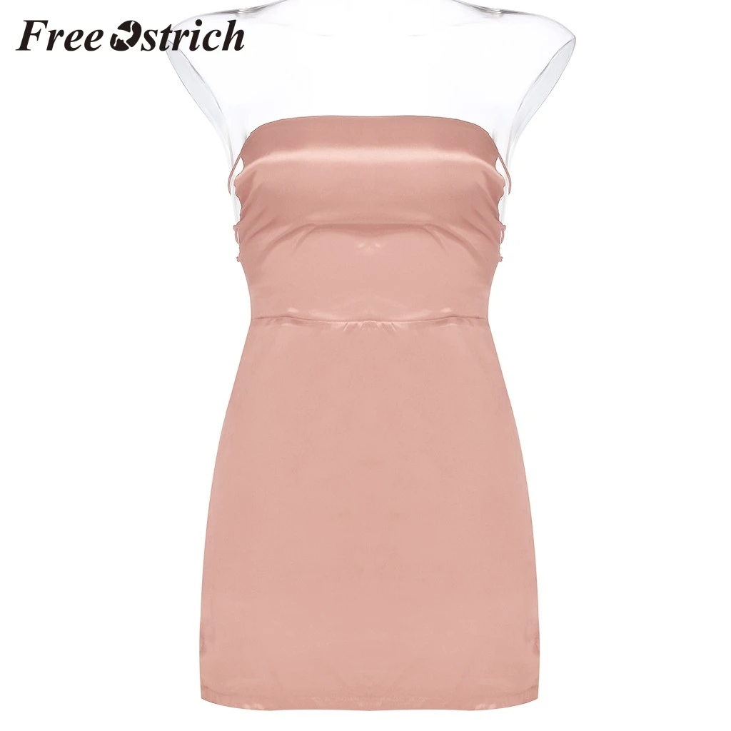 Женское облегающее платье миди на одно плечо Free Ostrich черное с длинным рукавом и