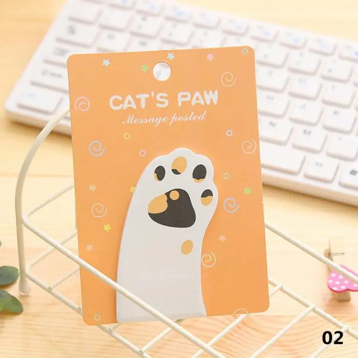 Мини Портативный kawaii кошачья лапа клейкая Post-it наклейка Блокнот для заметок Канцелярские Товары для офиса и школы декоративная бумага для письма