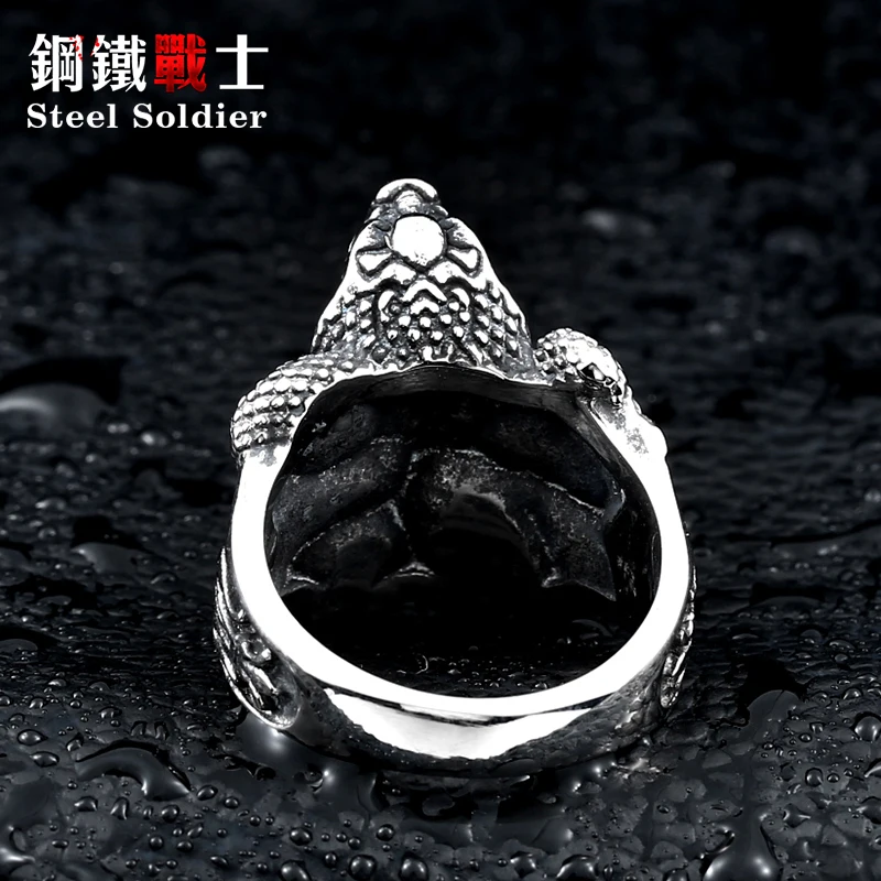 Мужское кольцо из нержавеющей стали в стиле панк|ring punk|ring snakestainless steel men ring |