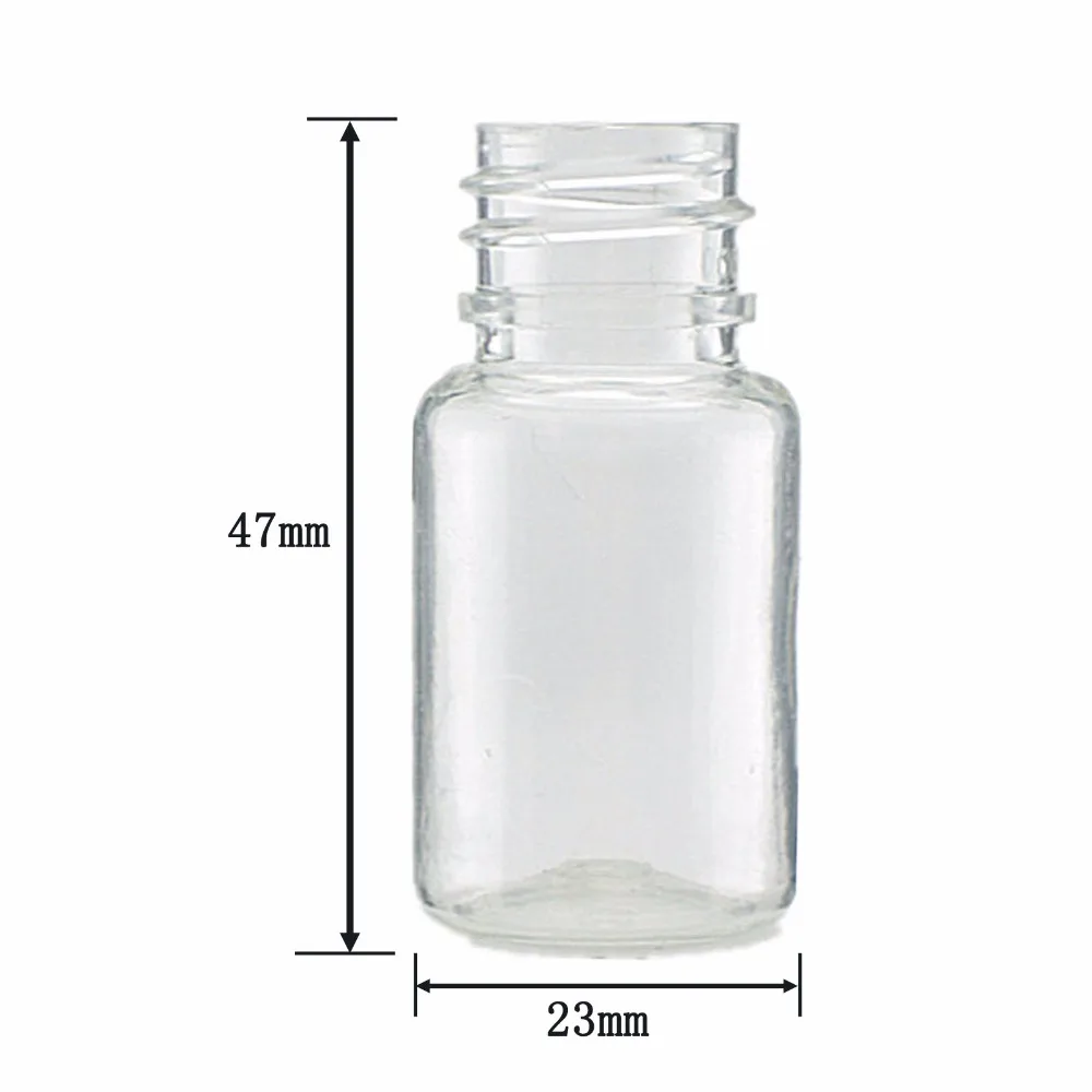 10ml round empty clear/white/blue pet plastic bottle with transparent/white disc-top cap X 10 | Красота и здоровье