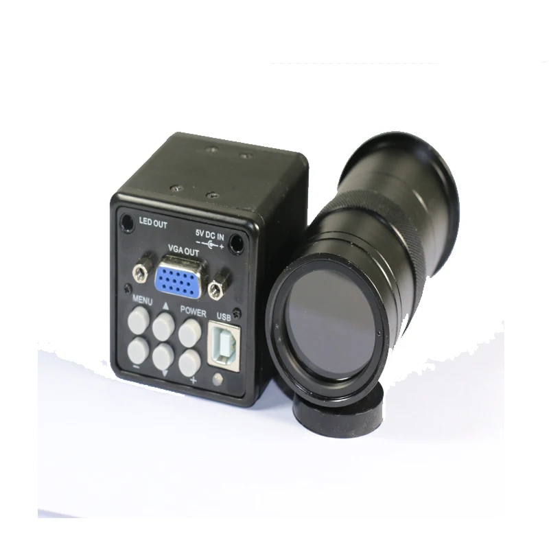USB VGA выходы CCD CMOS промышленный микроскоп видеокамера + 130X C-Mount объектив 56 Led