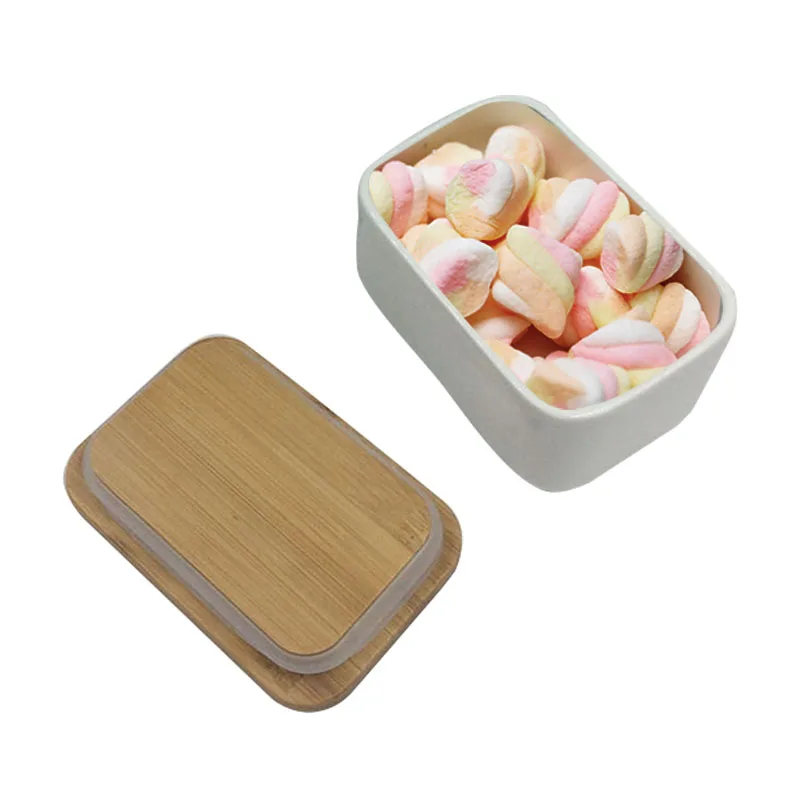 1pc Square Porcelain Butter Dish Airtight Simple Keeper with Lid Kitchen Storage Container HFing | Дом и сад
