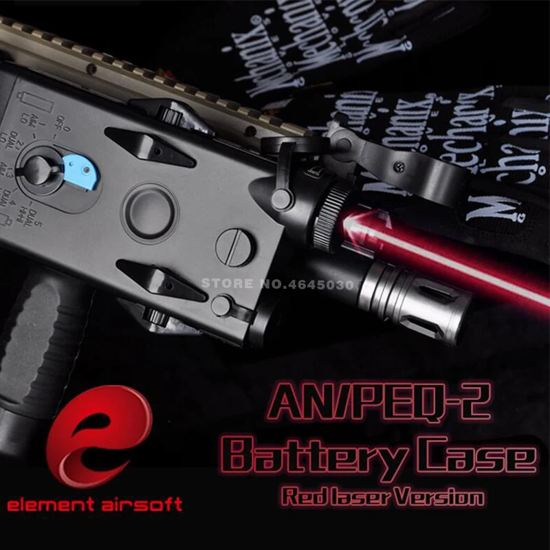 Element Airsoft на PEQ 2 Батарея Чехол коробка с красным лазером Ver L100mm * W65mm H20mm манекен для