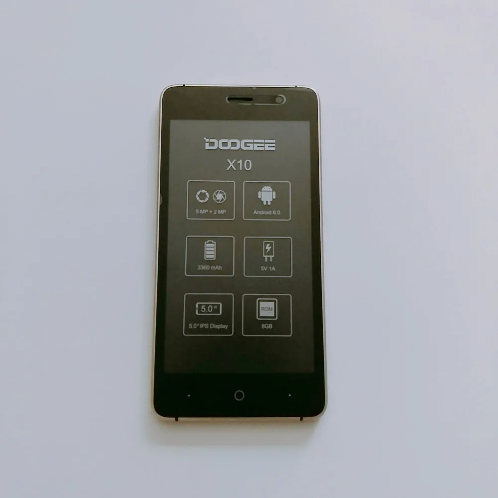 Б/у ЖК экран + сенсорный рамка для Doogee X10 MTK6570 двухъядерный 5 0 дюйма 854x480|Экраны