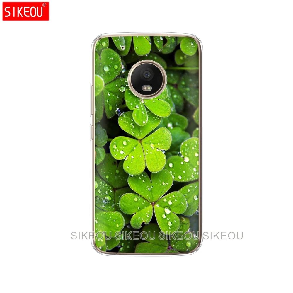 Силиконовый чехол для телефона Motorola Moto G6 G5 G5S Z2 Z3 PLAY PLUS X4 E4 E5 C четыре листа Божья