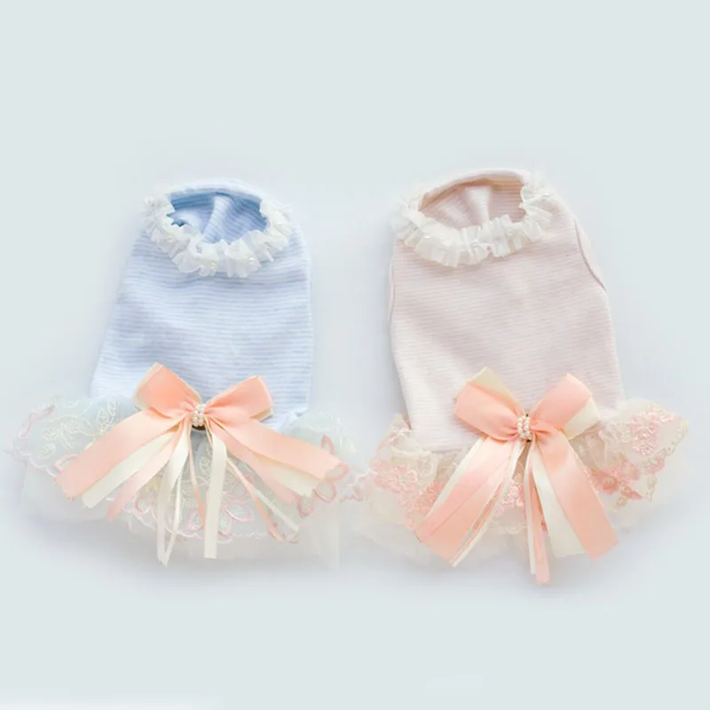 Милая Вышивка Одежда принцессы для собак платье маленькая собака кошка