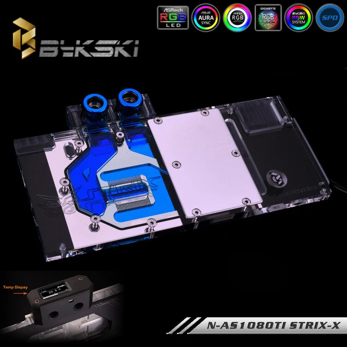Bykski N AS1080TI STRIX X RGB VGA полное покрытие водяного охлаждения блок для ASUS ROG GTX 1080 1080Ti 1070