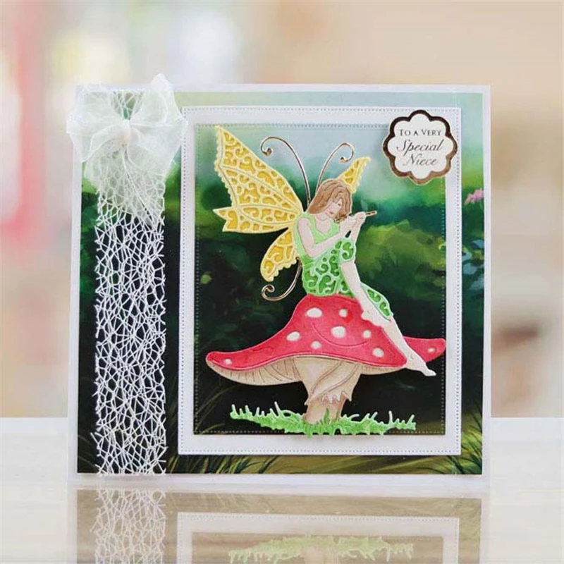 Eastshape Бабочка Ангел цветок феи Металл вырубка умереть для скрапбукинга ремесло