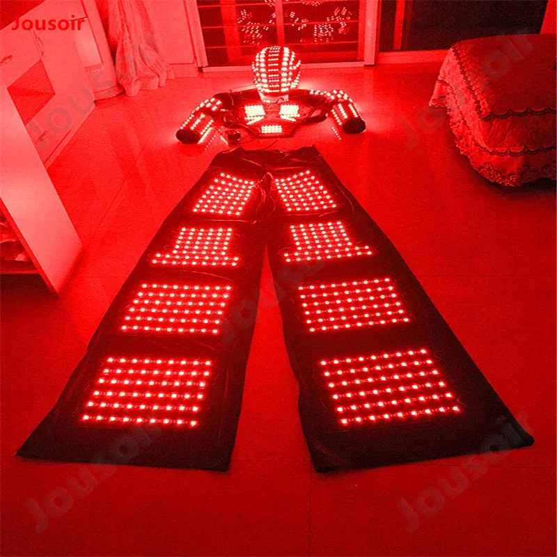 LED Robot Costume David Guetta Suit illuminated Kryoman Stilts Clothes Luminous Costumes CD50 T02 | Освещение