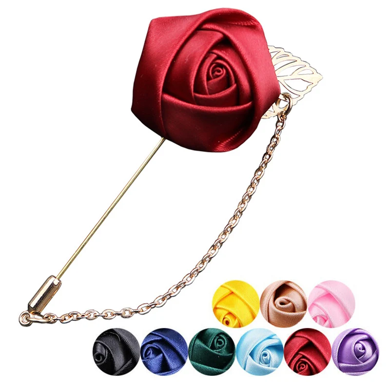 1 шт. Мужская корсажная брошь в виде золотых листьев|Броши| |