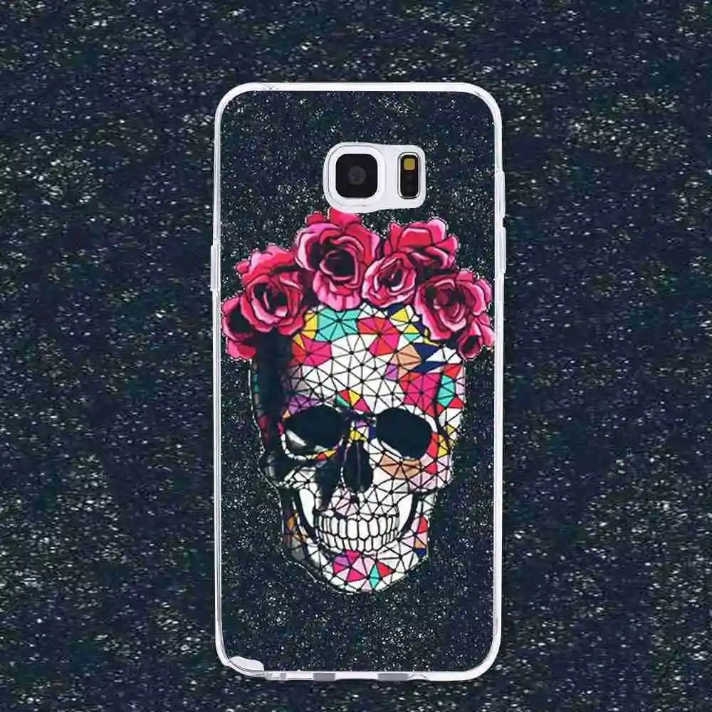 Чехол kisscase для iPhone 7 6 6s Plus 5S SE чехол с розовым черепом Samsung S6 S7 Edge Note J7 S5 мягкий из