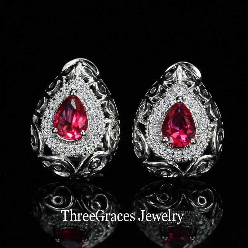 ThreeGraces Винтаж благодаря открытому силуэту роскошные циркония светильник синий