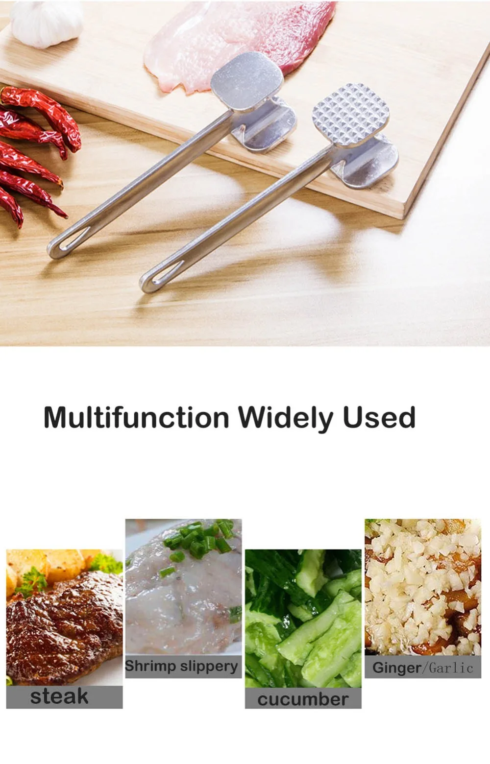 Meijuner мясорубки для отбивания, креативный Отбивающий молоток для мяса, отбивающийся молоток для мяса, двойной стейк, свинина, отбивной молоток для домашнего декора