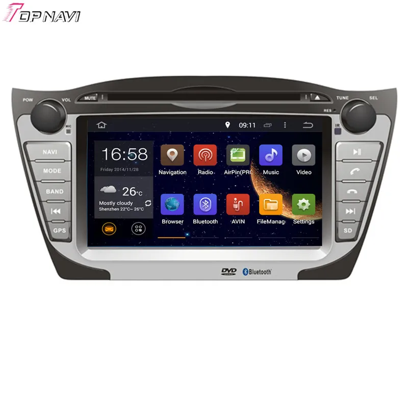 TOPNAVI 7 ''Восьмиядерный 4 Гб RAM Android 6 0 Автомобильный Радио Стерео GPS для HYUNDAI TUCPON