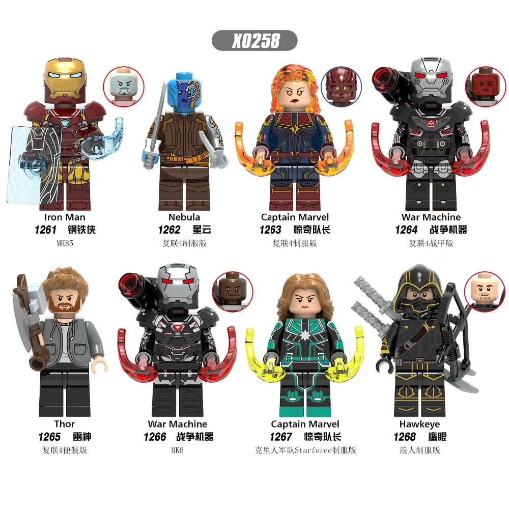 Игрушка для детей X0258 с героями мультфильма AvengersING Marvel LegoINGls Железный человек